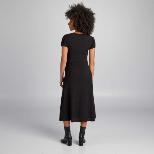 Robe midi de maternité - Noir