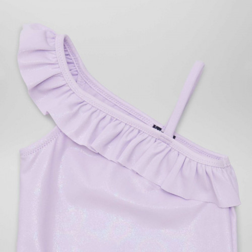 Maillot de bain asymétrique effet sirène - 1 pièce - Lila