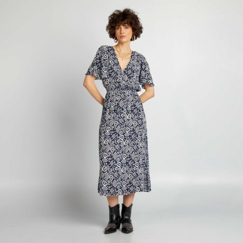 Robe midi - Bleu marine