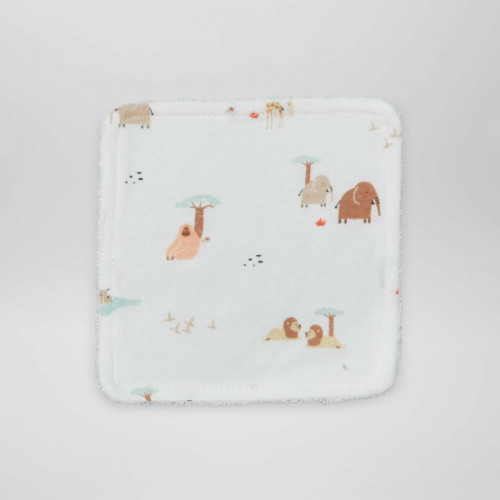 Lot de 6 lingettes en coton - Beige