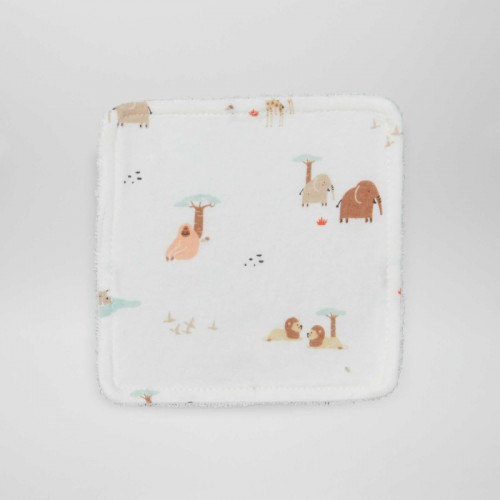 Lot de 6 lingettes en coton - Beige