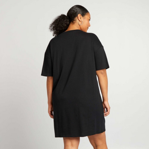 Robe tee-shirt large - Noir