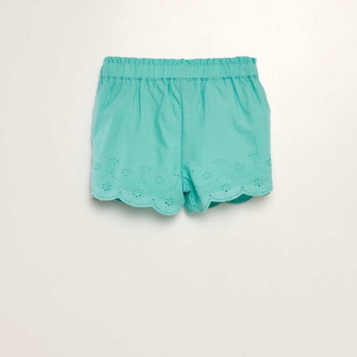 Short en voile coton - Bleu