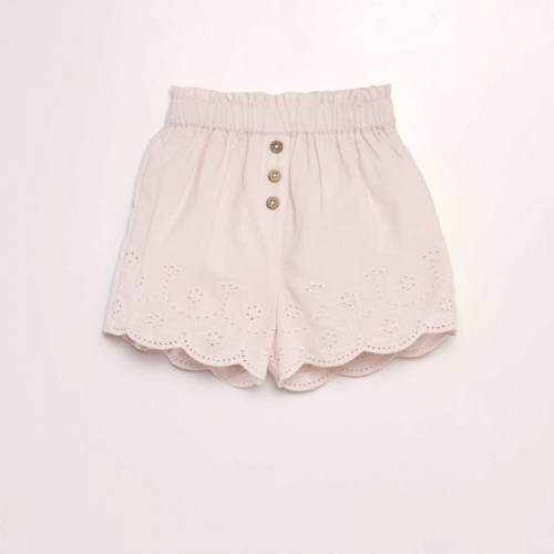 Short en voile coton - Rose