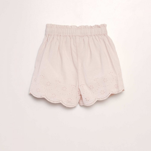 Short en voile coton - Rose