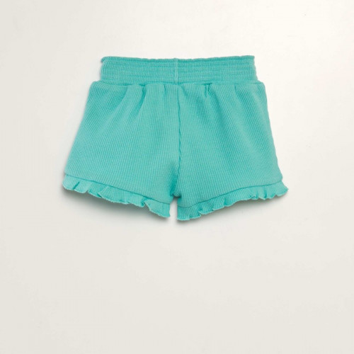 Short en nid d'abeilles - Bleu vert