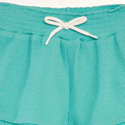 Short en nid d'abeilles - Bleu vert