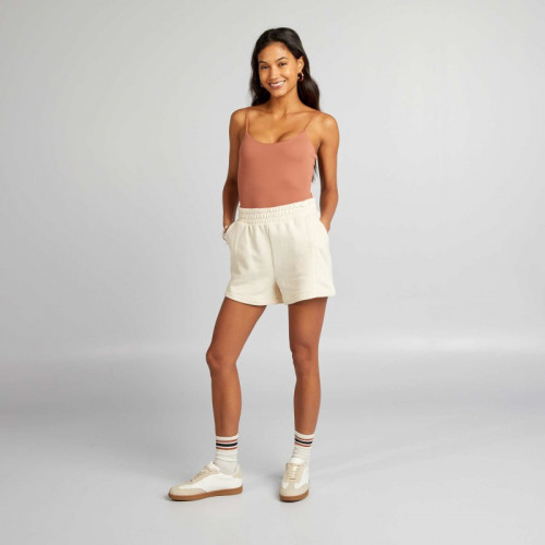 Short court en french terry - Blanc