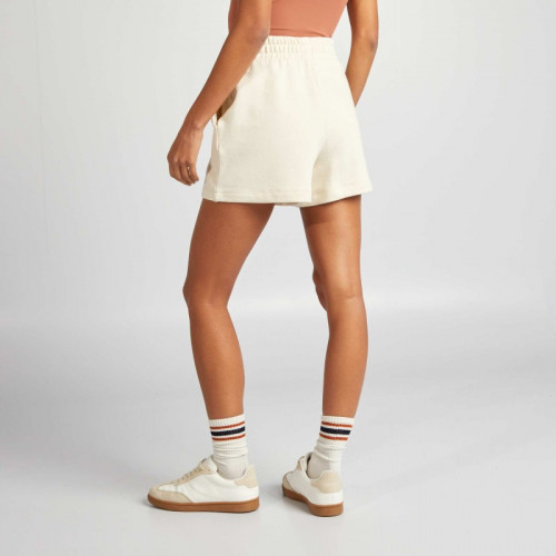 Short court en french terry - Blanc