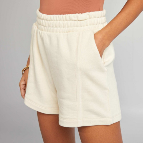 Short court en french terry - Blanc