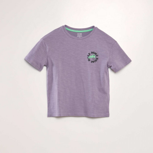 T-shirt loose imprimé - Violet