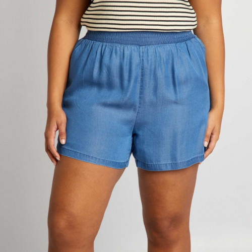 Short en tencel - Bleu