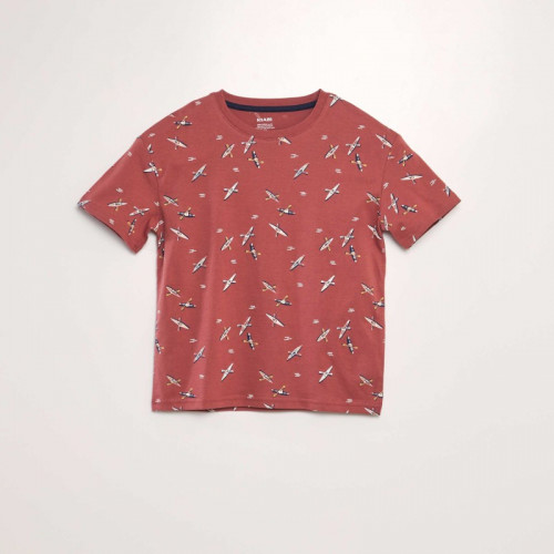 T-shirt loose imprimé - Marron