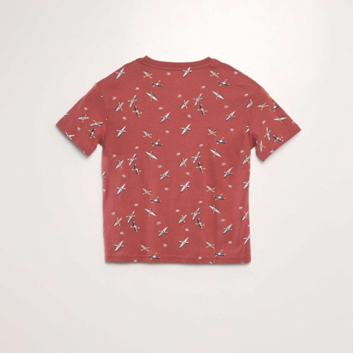 T-shirt loose imprimé - Marron