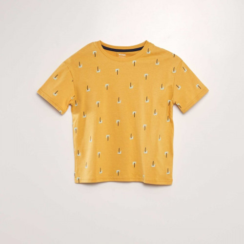 T-shirt loose imprimé - Jaune