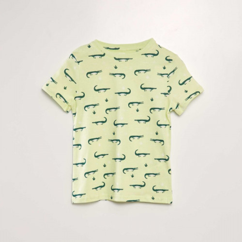 T-shirt imprimé à manches courtes - Vert pâle