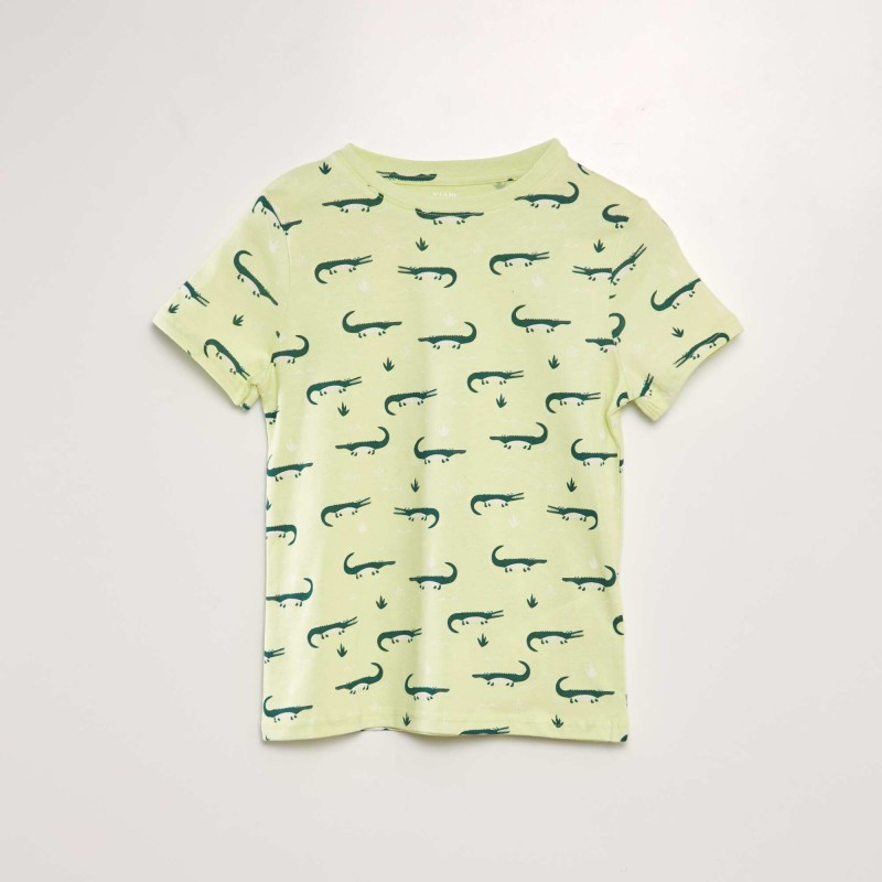 T-shirt imprimé à manches courtes - Vert pâle