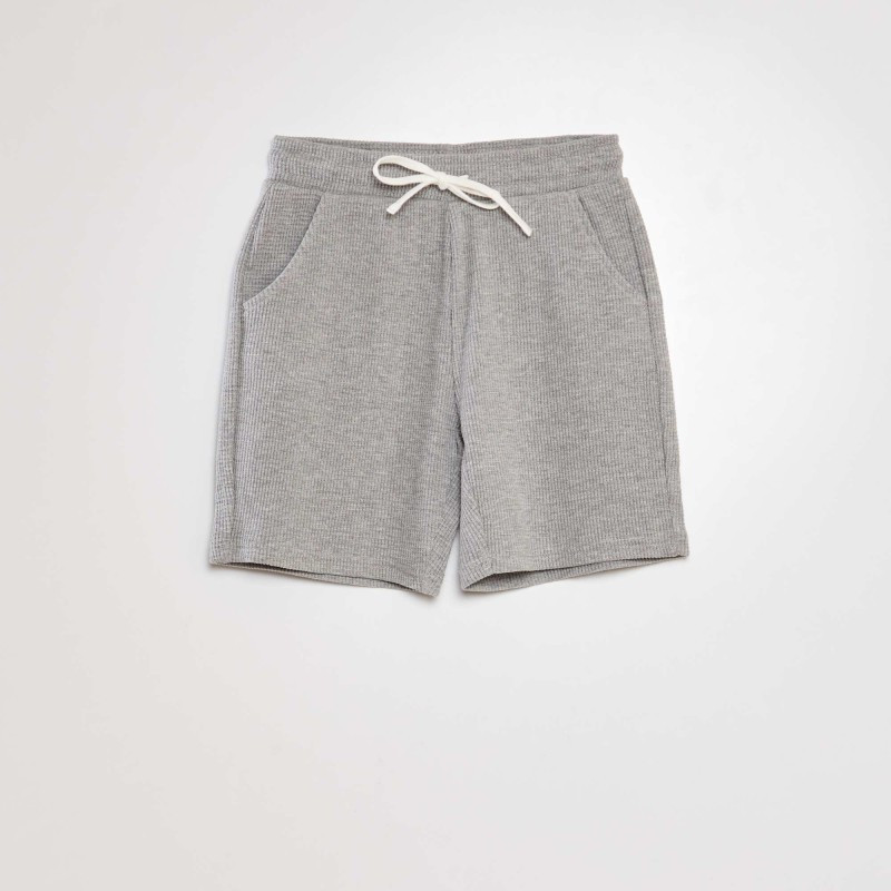 Short en nid d'abeilles - Gris