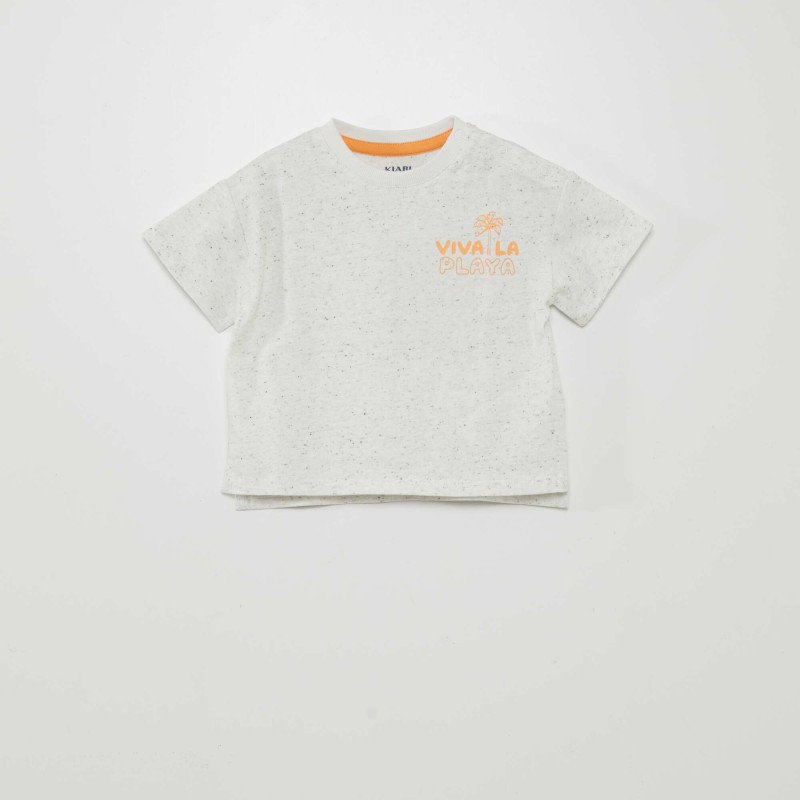 T-shirt moucheté - Orange