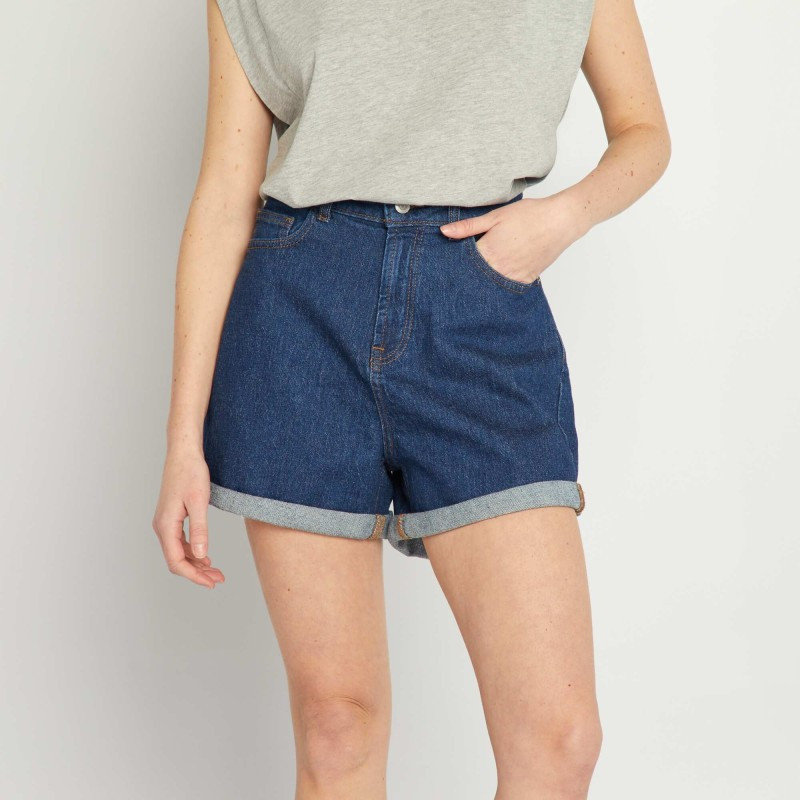 Short en jean - Bleu