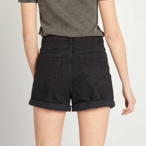 Short en jean - Gris