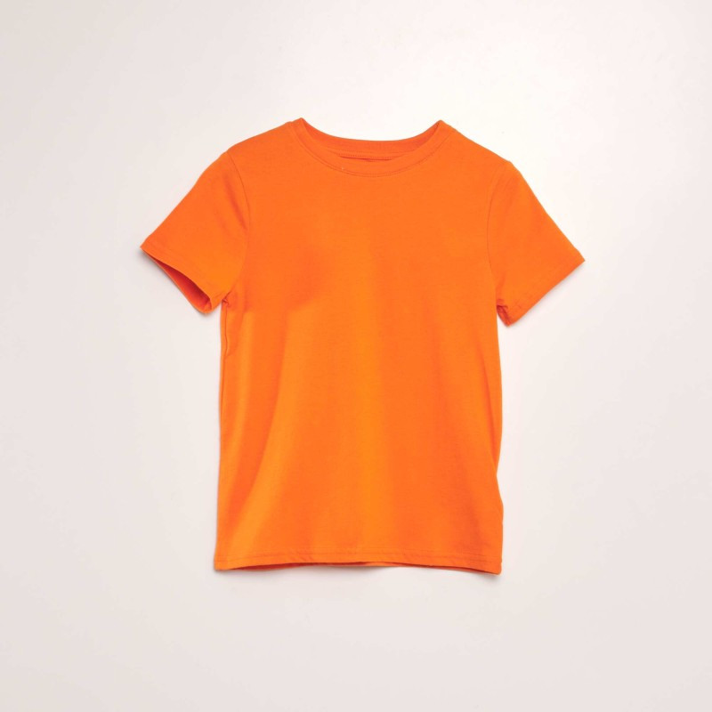 T-shirt uni manches courtes en jersey - Orange