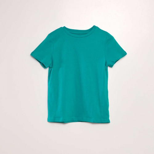 T-shirt uni manches courtes en jersey - Vert