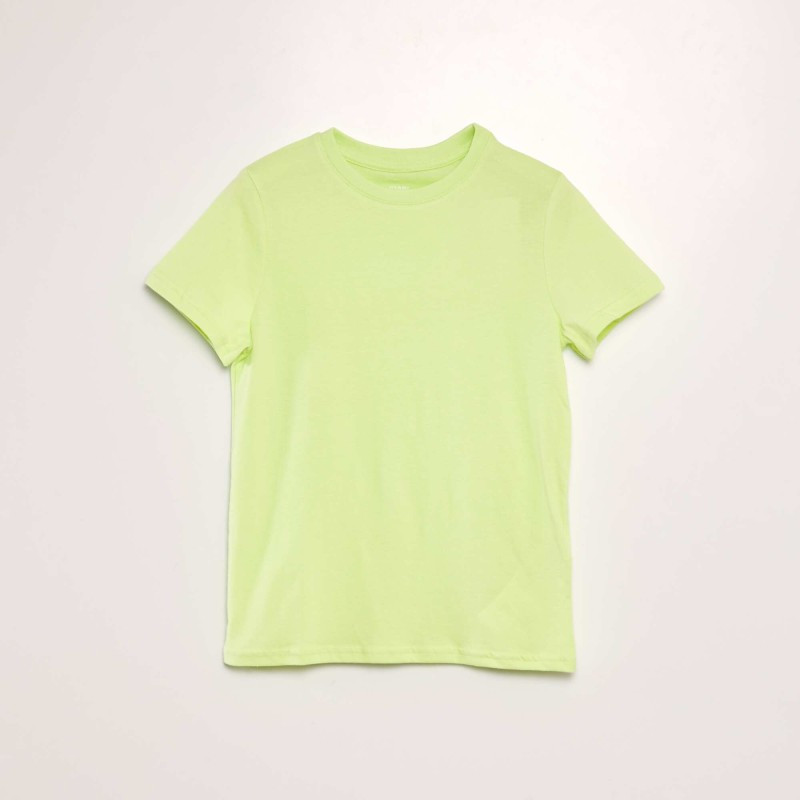 T-shirt uni manches courtes en jersey - Vert