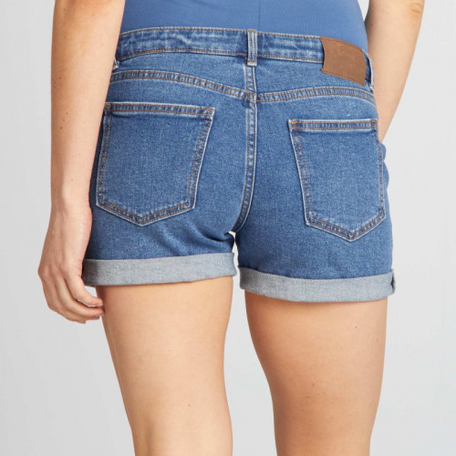 Short de maternité en jean - Bleu foncé