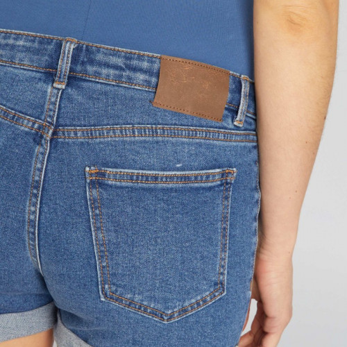 Short de maternité en jean - Bleu foncé