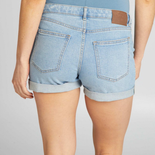 Short de maternité en jean - Bleu clair