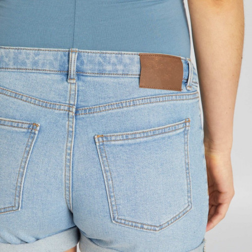 Short de maternité en jean - Bleu clair