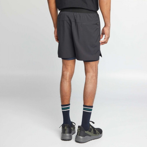 Short de sport 2-en-1 - Noir