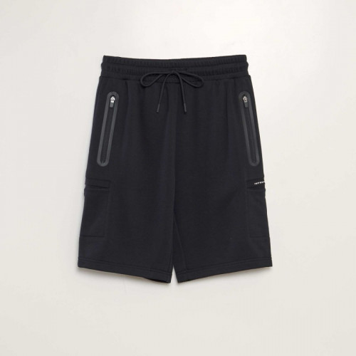 Short de jogging façon french terry - Noir