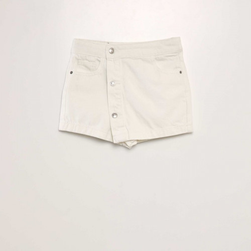 Jupe short en jean - Blanc