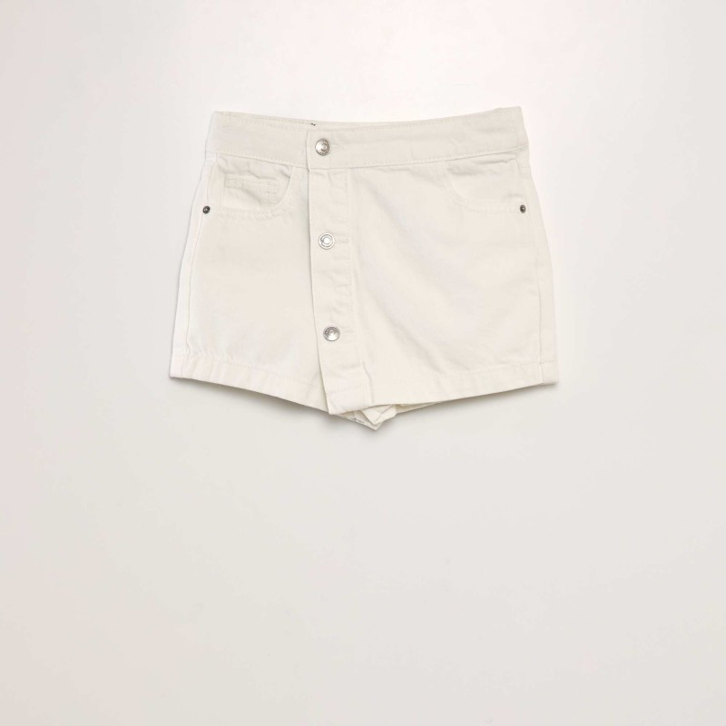 Jupe short en jean - Blanc