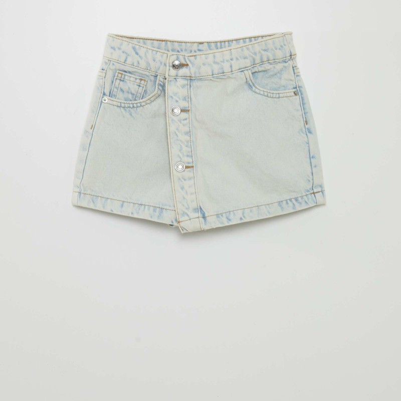 Jupe short en jean - Bleu