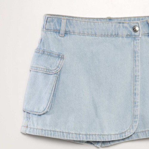 Jupe short en jean - Bleu