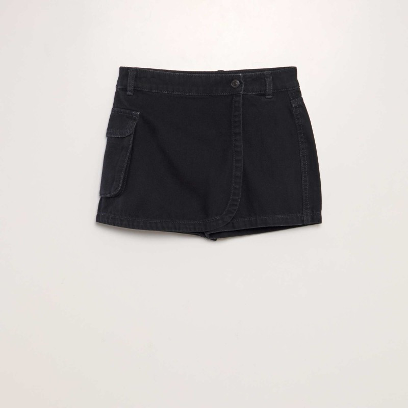 Jupe short en jean - Gris