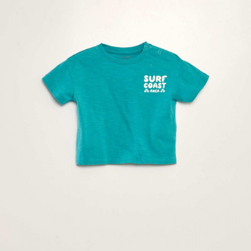 T-shirt manches courtes 'surf' - Bleu