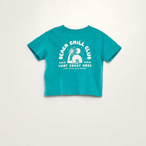 T-shirt manches courtes 'surf' - Bleu