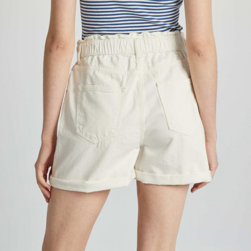 Short en jean - Blanc