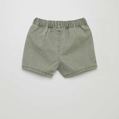 Short en denim coloré - Vert