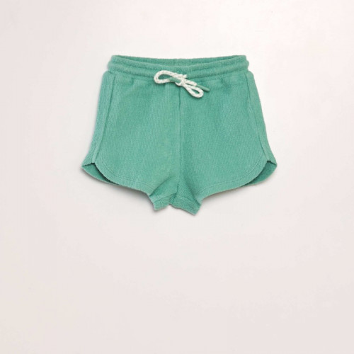 Short uni style matière éponge - Vert