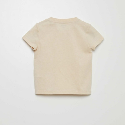 T-shirt avec animation en relief - Beige