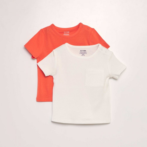 Lot de 2 t-shirts unis - Rouge