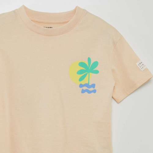 T-shirt loose imprimé - Grafik Edition - Beige