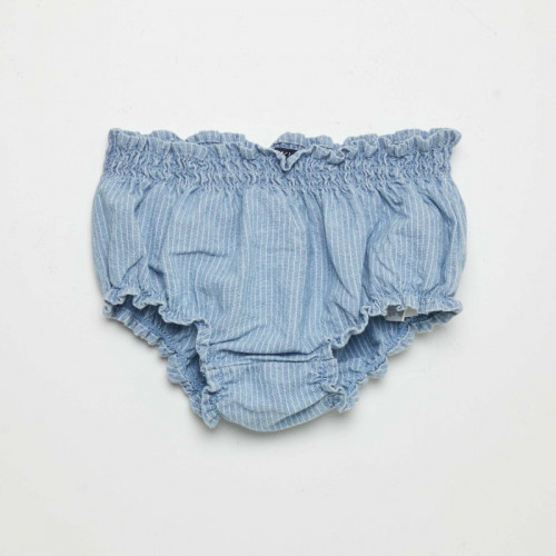 Ensemble chemise + bloomer + bandeau - Bleu chambray