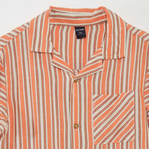 Chemise légère avec col pyjama - Orange