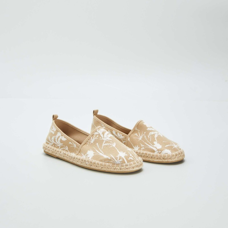 Espadrilles à imprimés - Beige